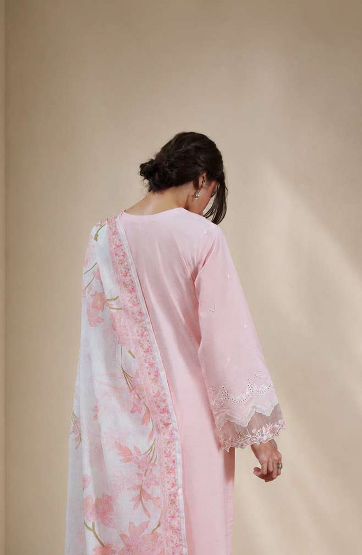Sakoon by Casual Lite Embroidered Cotton Lawn Stitched 3 Piece Suit - Outfit-03 The Pinkish - CL26SKN - Summer Collection