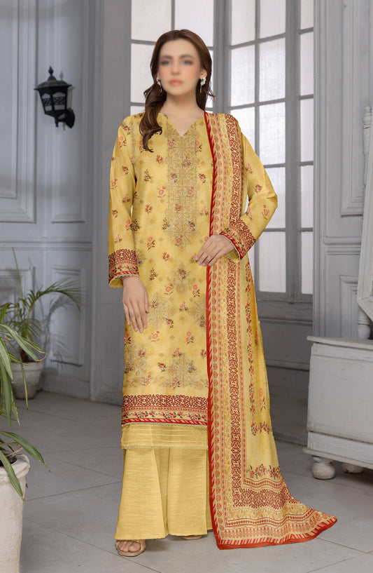Shades by Embroidered Lawn Unstitched 3 Piece Suit - D-05 - AK26HDS - Yellow - Summer Collection