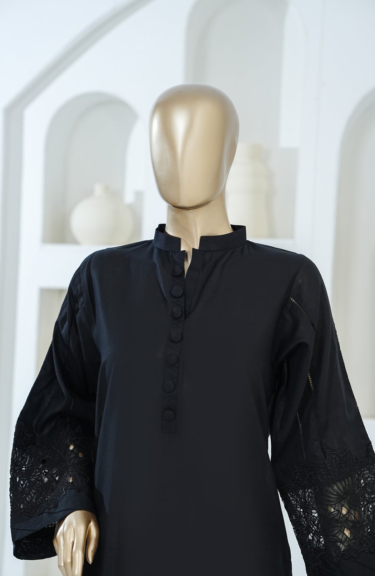 Shadow Play by Amna Khadija Embroidered Lawn Stitched 2 Piece Co-ord Sets - AKSP-09 - AM26AKSPT - Black - Summer Collection