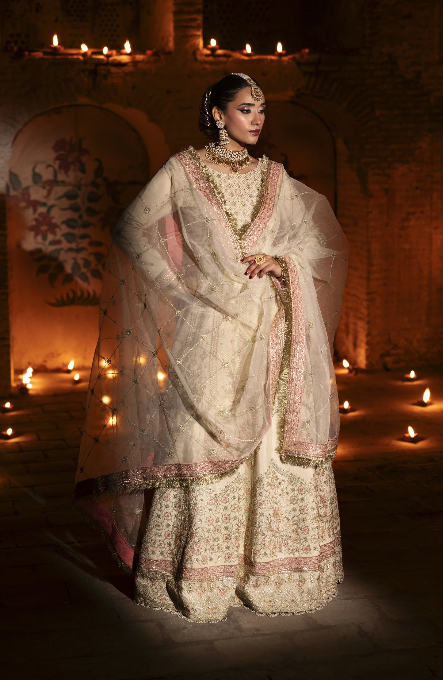 Singhar by Saad Shaikh X Meeral Luxury Embroidered Raw Silk Unstitched 3 Piece Suit - SITARA - SSH25SNG - Off White - Festive Collection