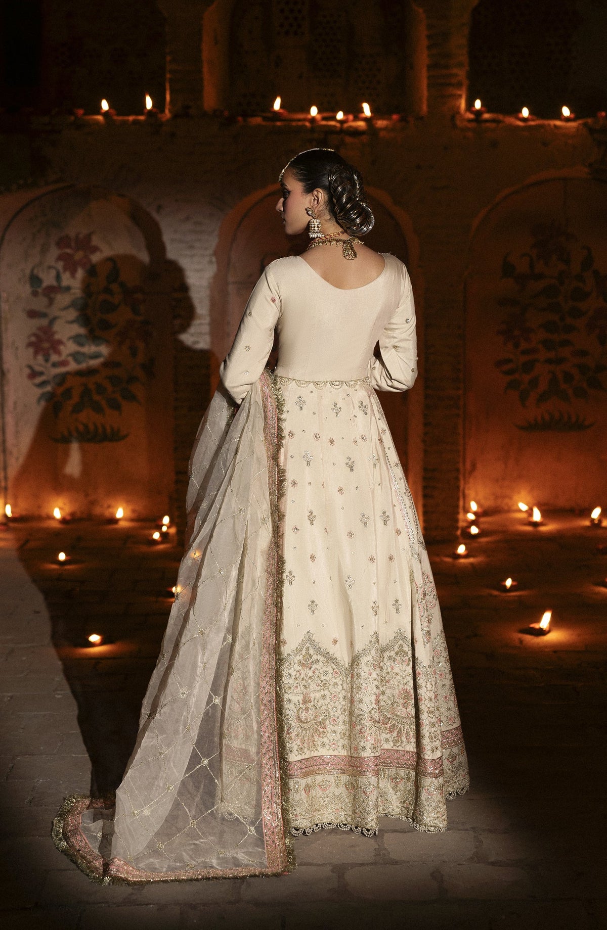 Singhar by Saad Shaikh X Meeral Luxury Embroidered Raw Silk Unstitched 3 Piece Suit - SITARA - SSH25SNG - Off White - Festive Collection