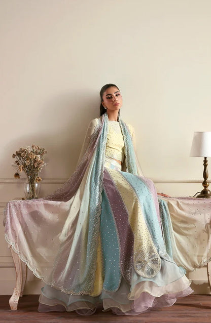 Siraya by Zarif Embroidered Chiffon Unstitched 3 Piece Suit - 01 Sonal - ZRF26SRY - Multi - Formal Collection