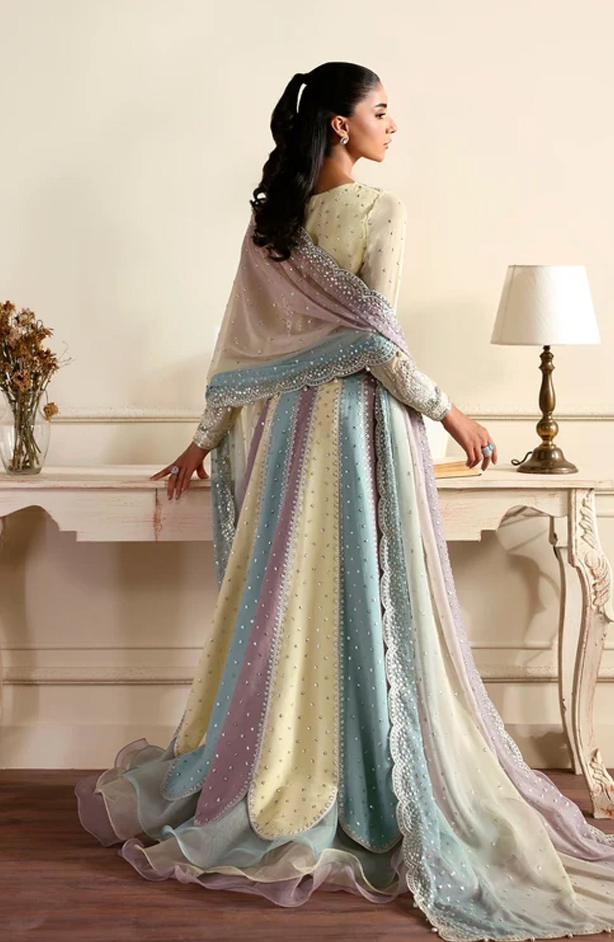 Siraya by Zarif Embroidered Chiffon Unstitched 3 Piece Suit - 01 Sonal - ZRF26SRY - Multi - Formal Collection