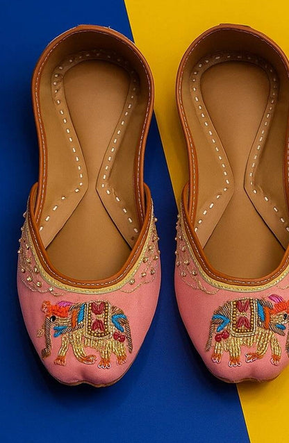 SnF Formal SNF26FK Light Pink Elephant Khussa SE-16