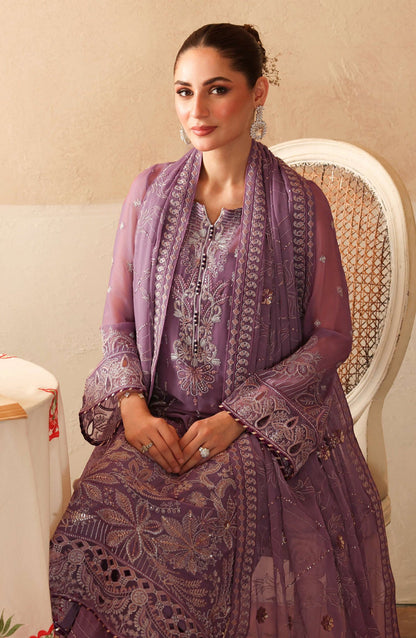 Sonehri by Ramsha Embroidered Chiffon Unstitched 3 Piece Suit - BB-207 - RM25SOHN - Purple - Formals Collection