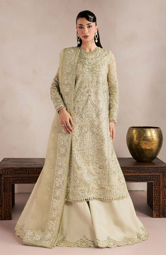 Sorelle by Aylin Luxury Embroidered Organza Unstitched 3 Piece Suit - D-06 Orlina - AYL26SOR - Green - Festive Collection