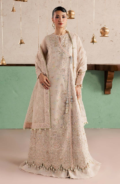 Sorelle by Aylin Luxury Embroidered Organza Unstitched 3 Piece Suit - D-04 Bellissa - AYL26SOR - Fawn - Festive Collection