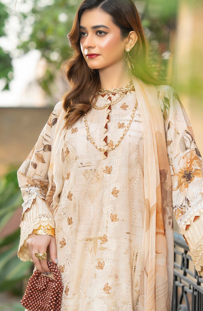 Star Light by Aalaya Embroidered Lawn Unstitched 3 Piece Suit - D-10 - ALY26STR - Peach - Summer Collection