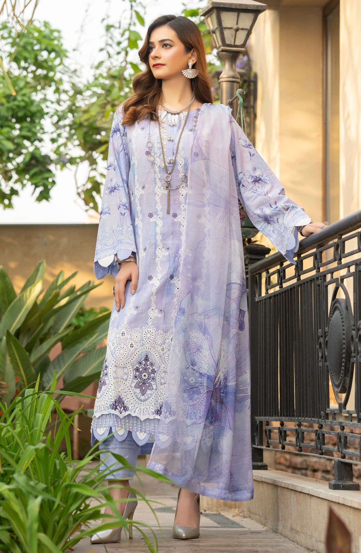 Star Light by Aalaya Embroidered Lawn Unstitched 3 Piece Suit - D-05 - ALY26STR - Blue - Summer Collection