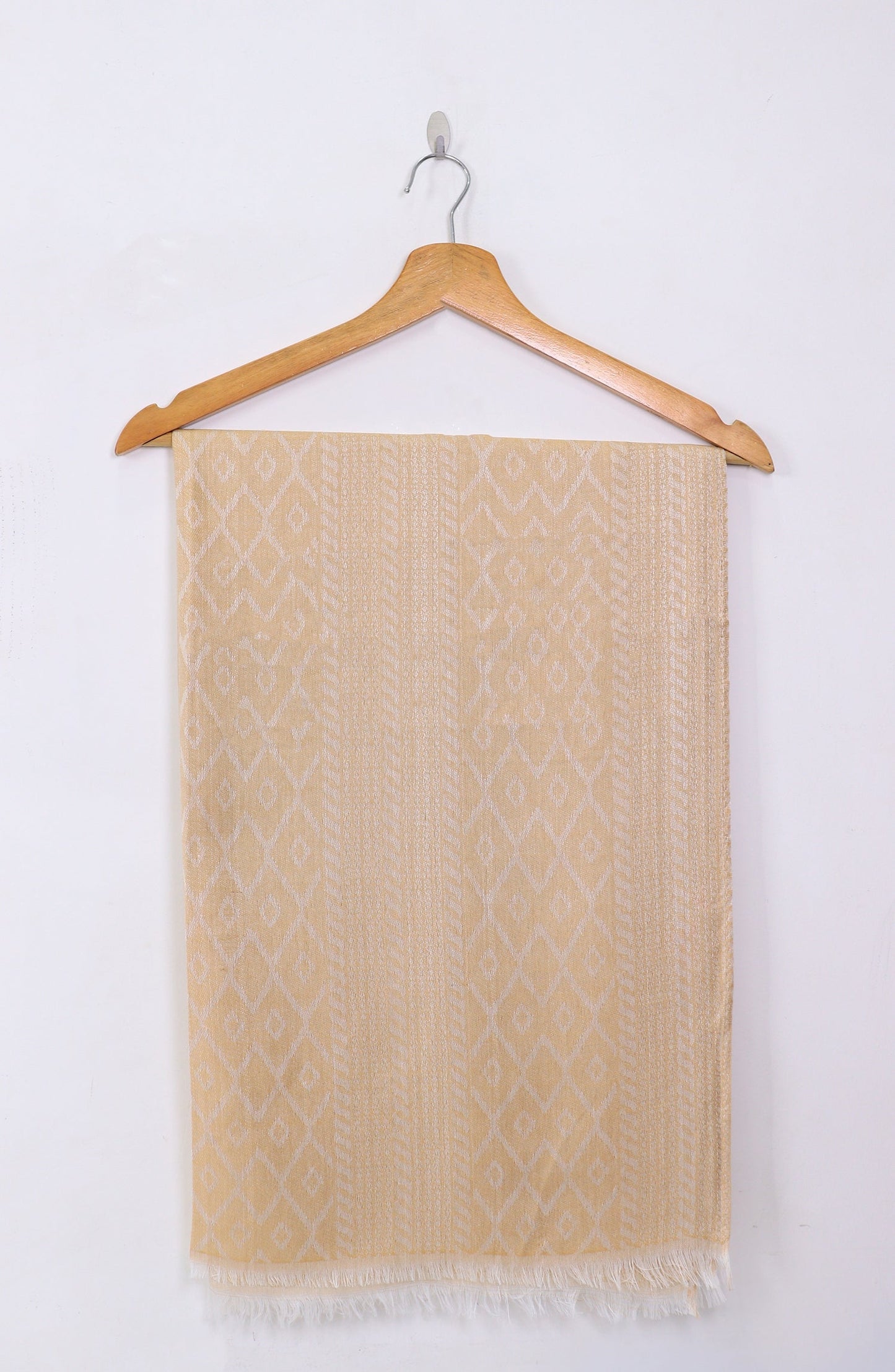 Amna Khadija Premium Twill Jacquard Stole Design-13 - AM25OLT - Fawn - Summer Collection