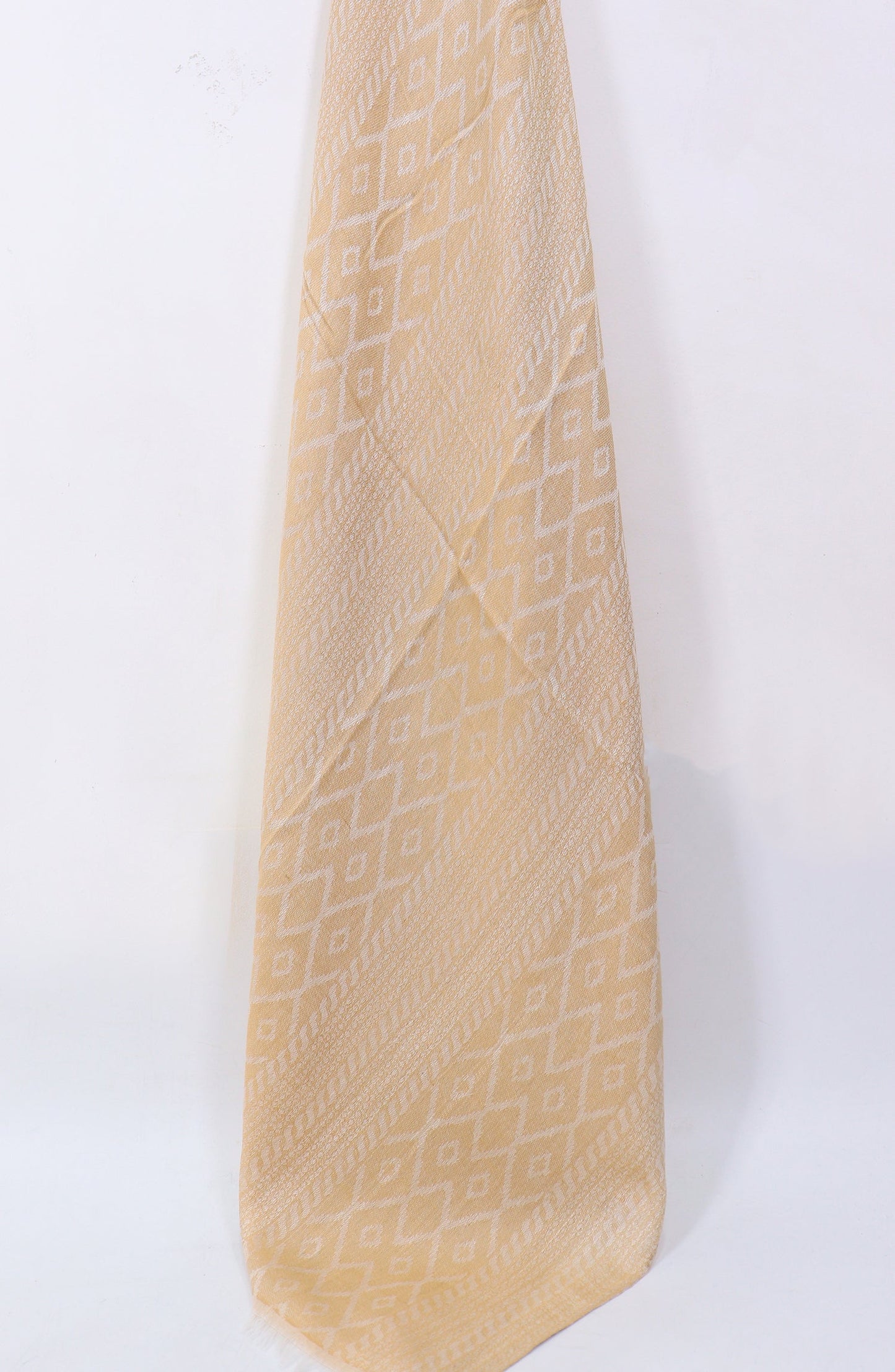Amna Khadija Premium Twill Jacquard Stole Design-13 - AM25OLT - Fawn - Summer Collection