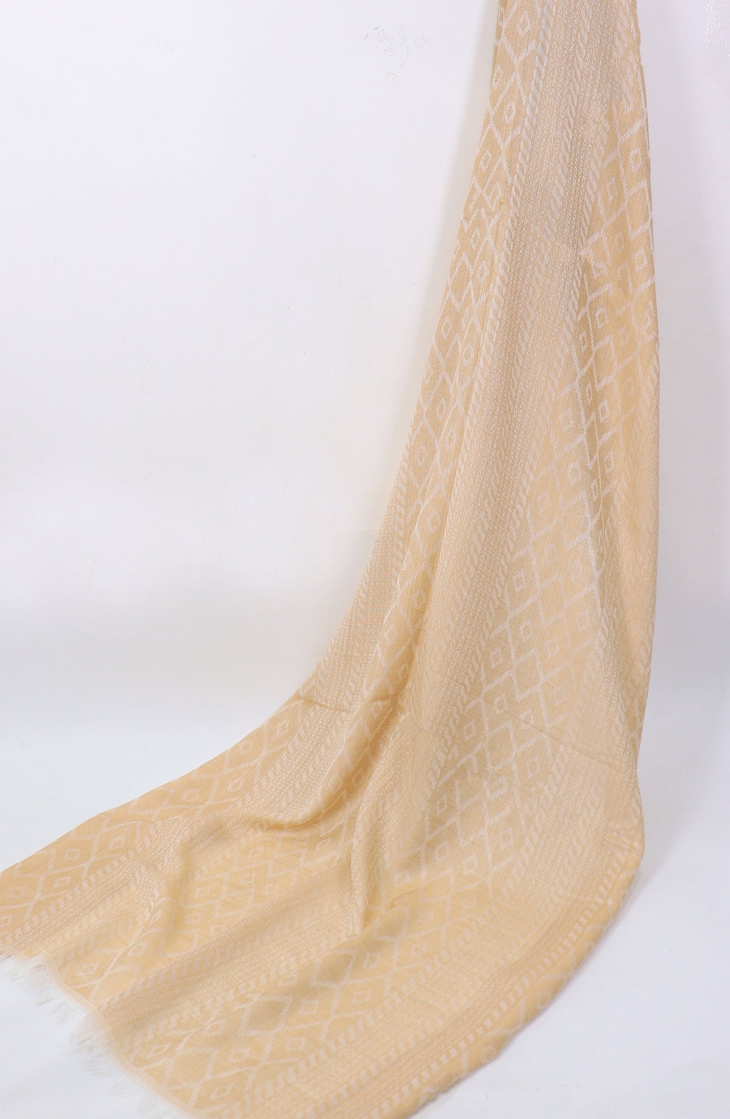 Amna Khadija Premium Twill Jacquard Stole Design-13 - AM25OLT - Fawn - Summer Collection