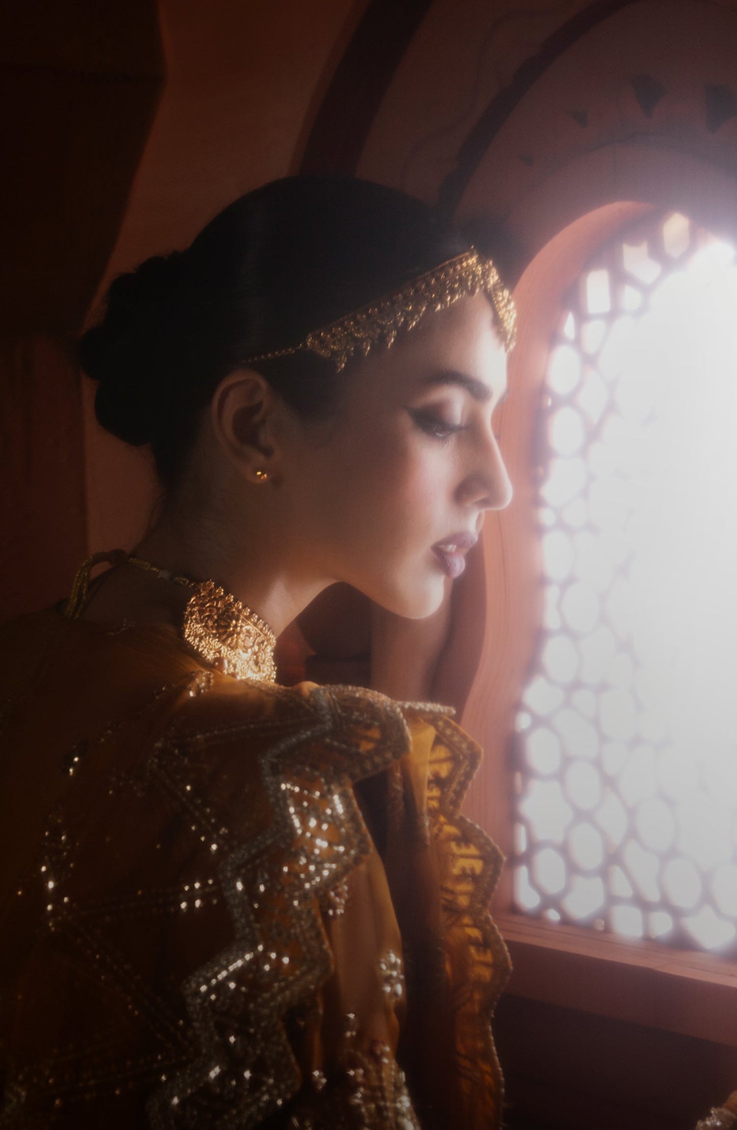 Sultaniya by Akbar Aslam Luxury Embroidered Organza Unstitched 3 Piece Suit - Zareen - AKA25SULT - Orange - Formals Collection