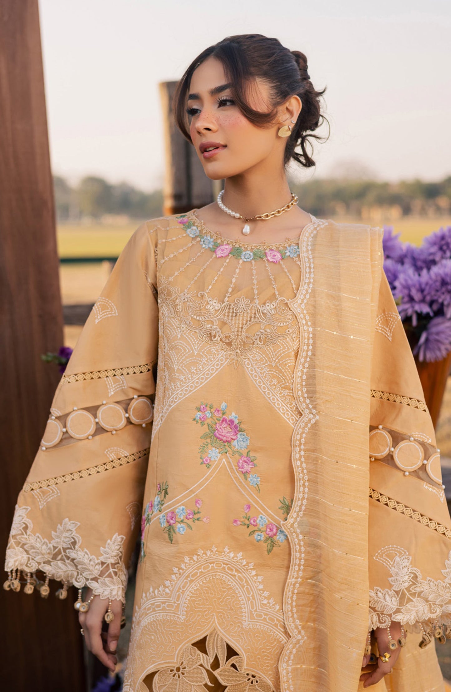 Summer Queen by Parishay Embroidered Lawn Unstitched 3 Piece Suit - SQU-08 - PS26SMQ - Yellow - Summer Collection