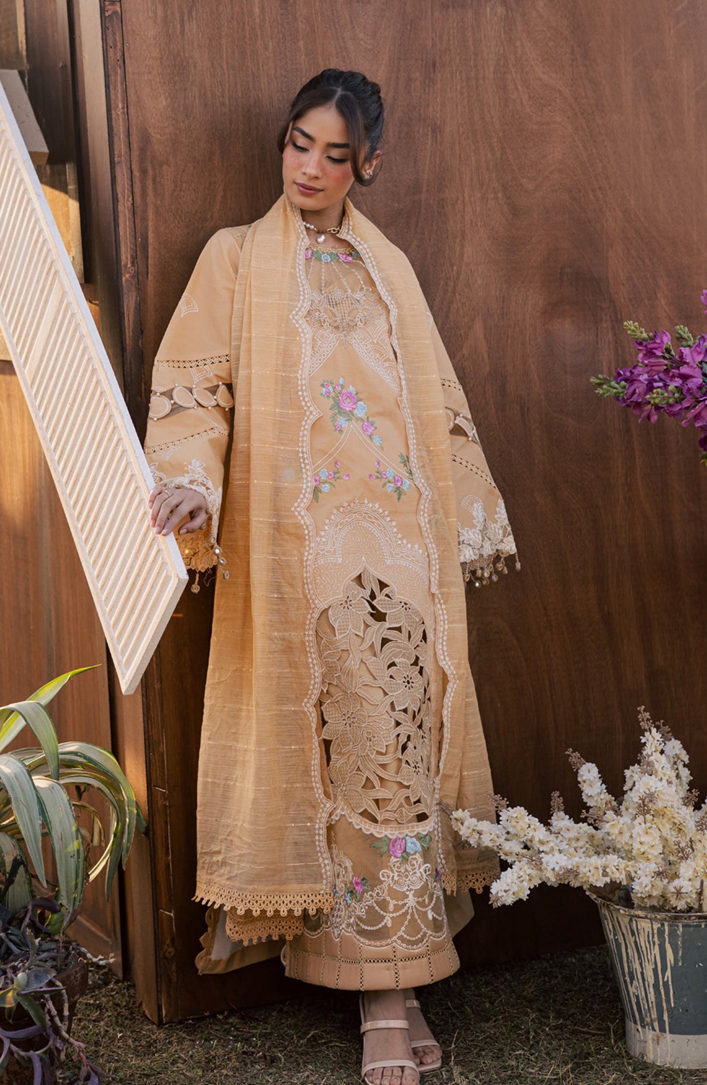 Summer Queen by Parishay Embroidered Lawn Unstitched 3 Piece Suit - SQU-08 - PS26SMQ - Yellow - Summer Collection