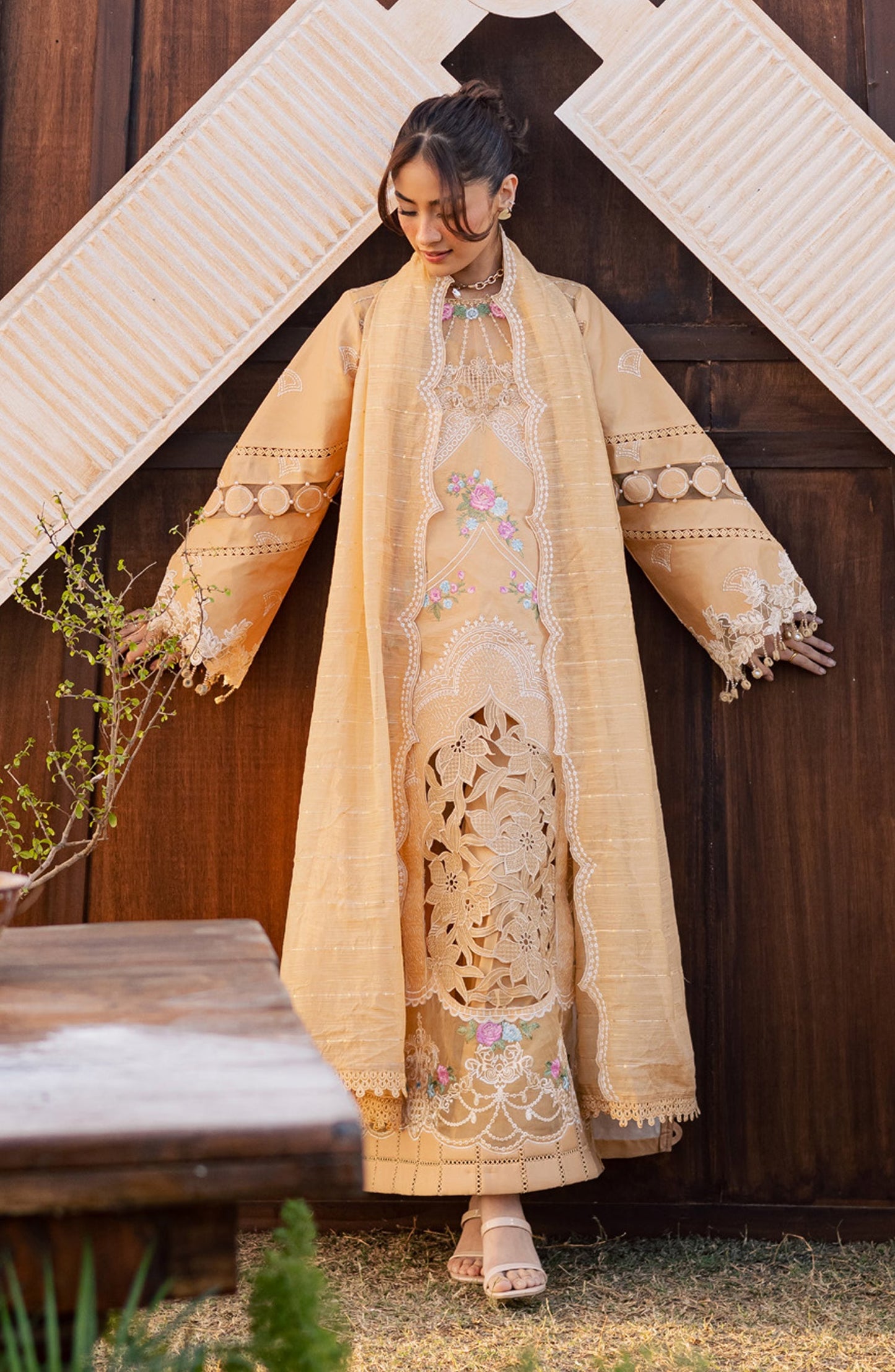 Summer Queen by Parishay Embroidered Lawn Unstitched 3 Piece Suit - SQU-08 - PS26SMQ - Yellow - Summer Collection