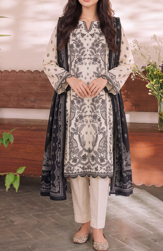 VS Daman Exclusive Printed Cambric Unstitched 3 Piece Suit - D-005 - VS26MB - Fawn - Summer Collection