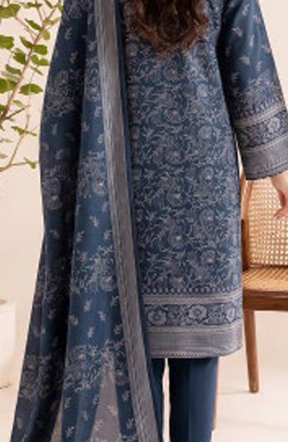 VS Printed Pashmina Unstitched 3 Piece Suit - D-311 B - VS26PM - Blue - Winter Collection