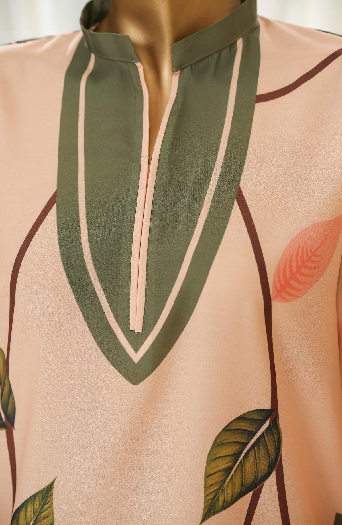 Varzah by Amna Khadija Printed Poly Swiss Stitched 2 Piece Suit - VUB-01 - AM25VRZ - Peach - Luxury Collection