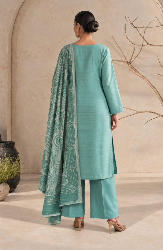 Velluto Milano by Amna Khadija Moonlight Unstitched 3 Piece Suit - AKVM-16 - AM26TOM - Sky Blue - Winter Collection