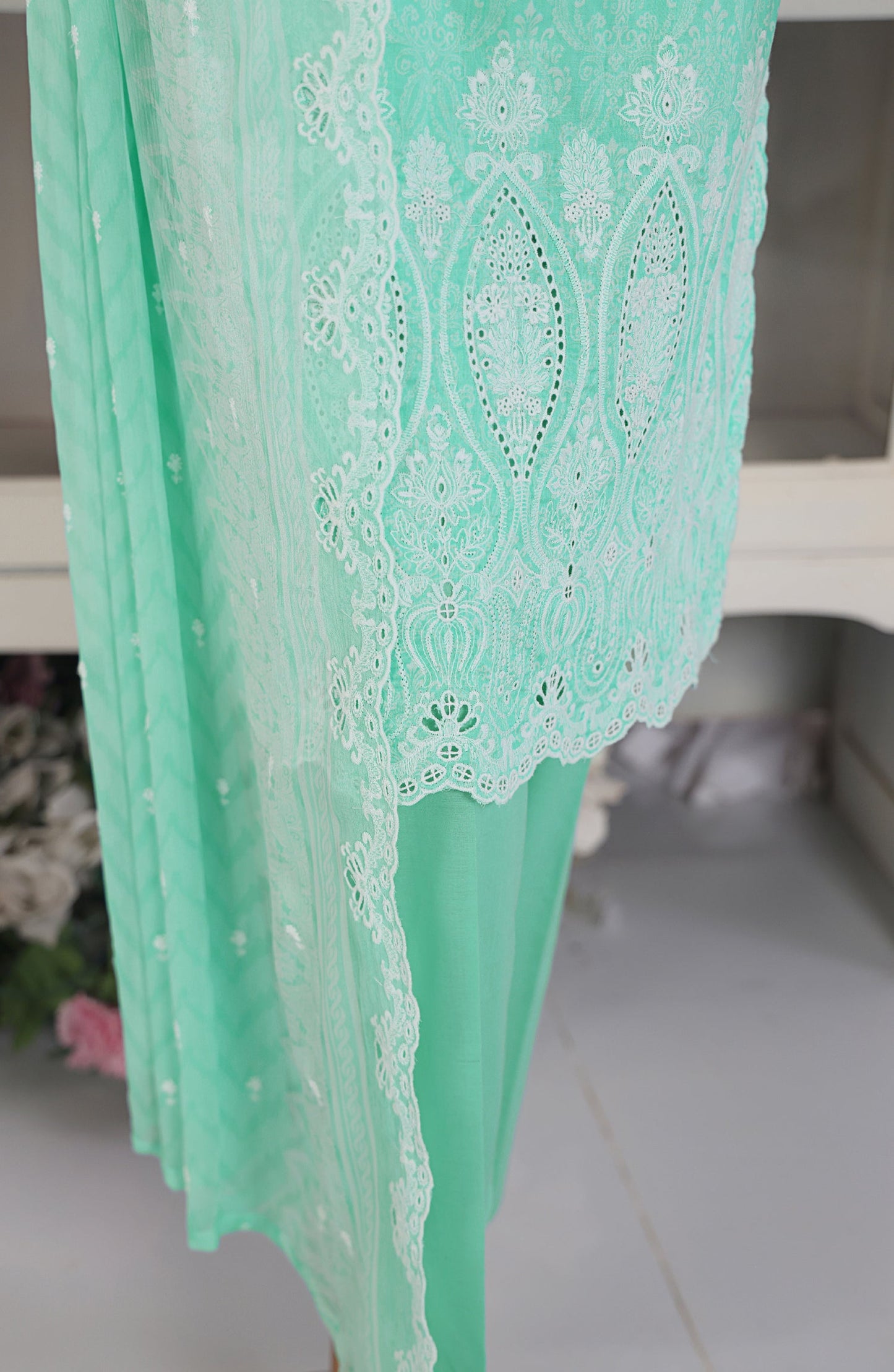 Venice by HZ Textile Embroidered Lawn Unstitched 3 Piece Suit - Design-06 - HZ26VNC - Sea Green - Summer Collection