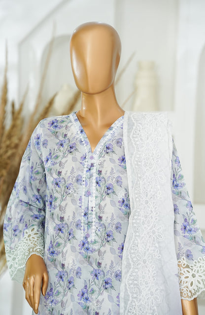 Versa by Amna Khadija Embroidered Lawn Stitched 3 Piece Suit - AKVL-01 - AM26KVL - Purple - Summer Collection
