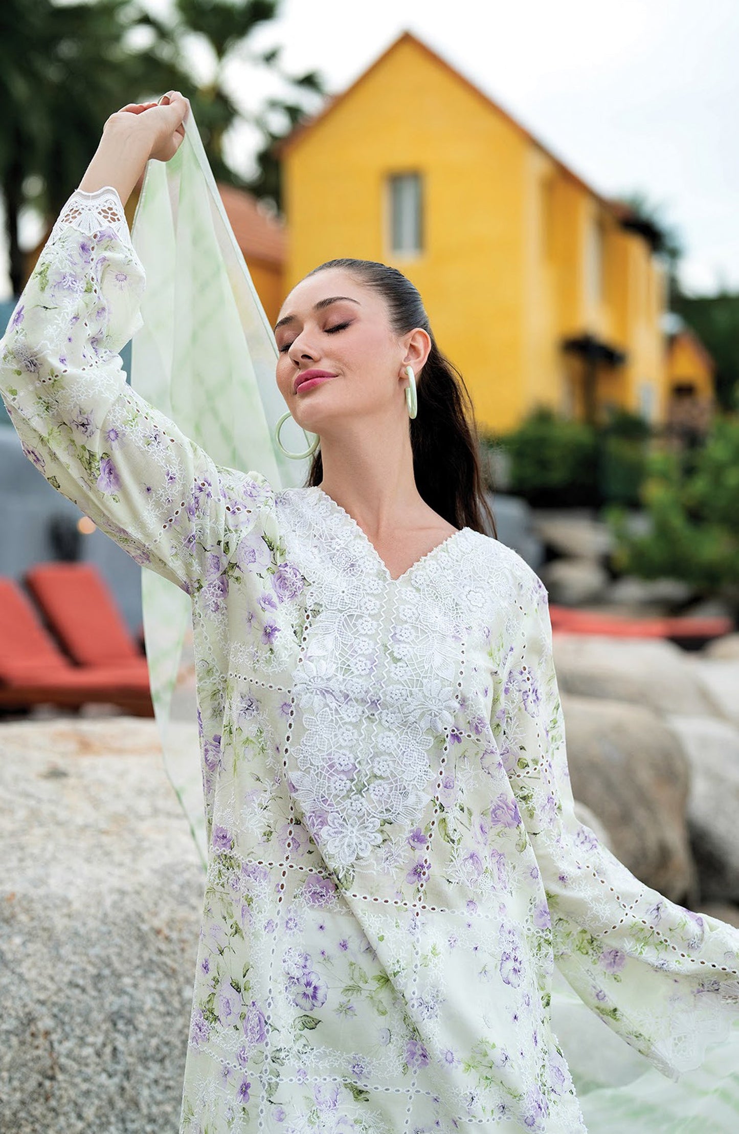 Xenia Embroidered Lawn Unstitched 3 Piece Suit - 04-Navya - XF26ULW - Green - Summer Collection