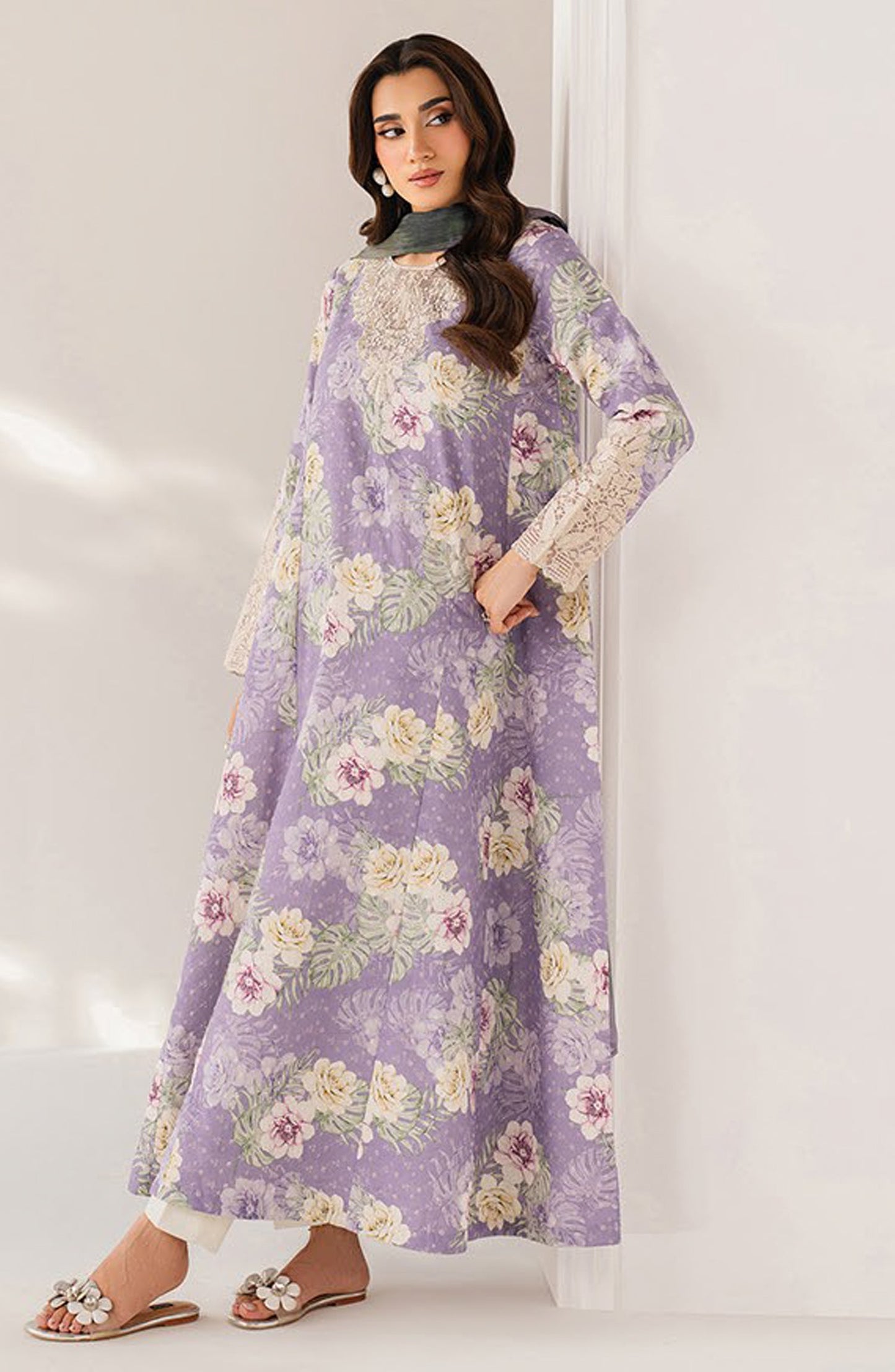 Xenia Embroidered Lawn Unstitched 3 Piece Suit - 01-Rouvi - XF26ULW - Purple - Summer Collection