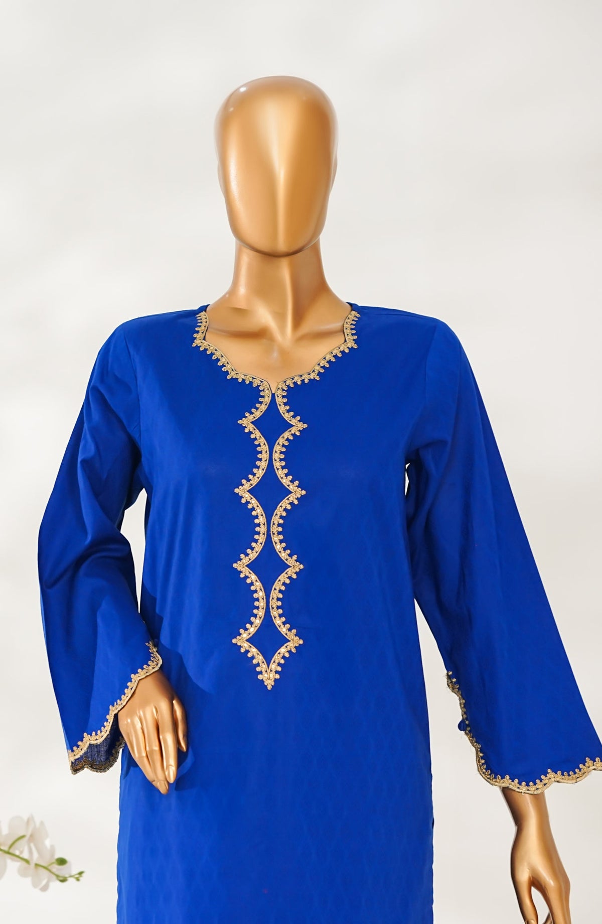 Zaira Royal by Amna Khadija Embroidered Cotton Jacquard Stitched 2 Piece Suit - ZR-02 - AM25ZAIRA - Blue - Winter Collection