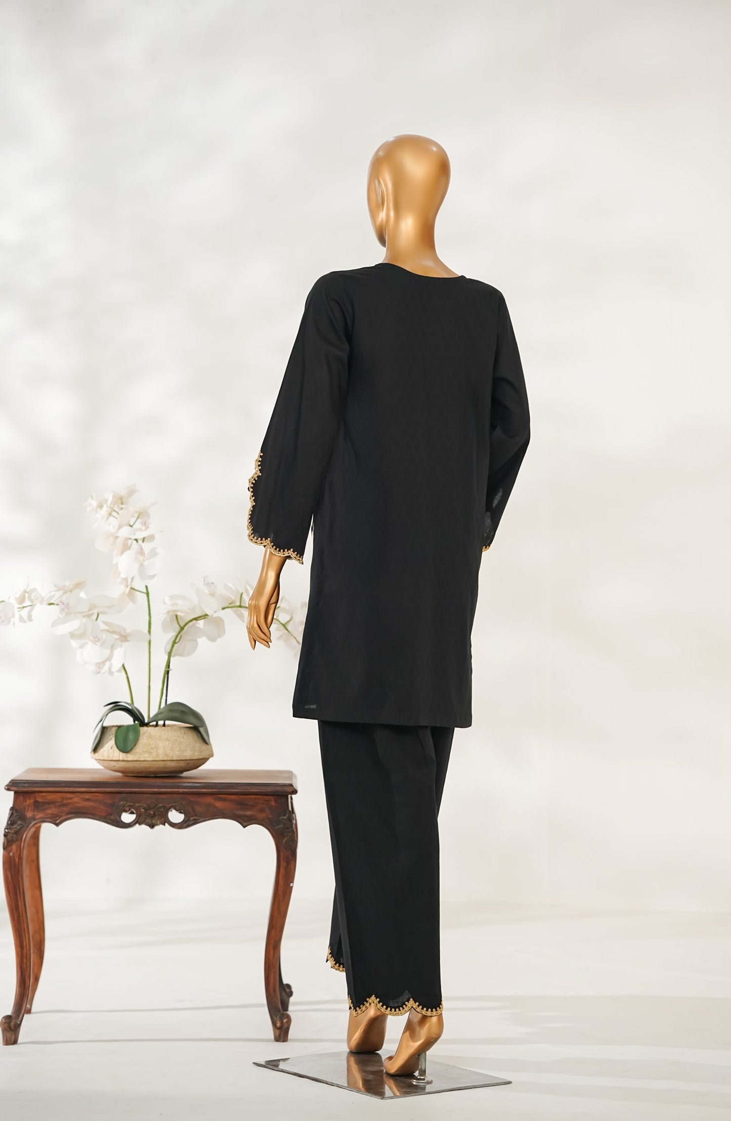 Zaira Royal by Amna Khadija Embroidered Cotton Jacquard Stitched 2 Piece Suit - ZR-05 - AM25ZAIRA - Black - Winter Collection