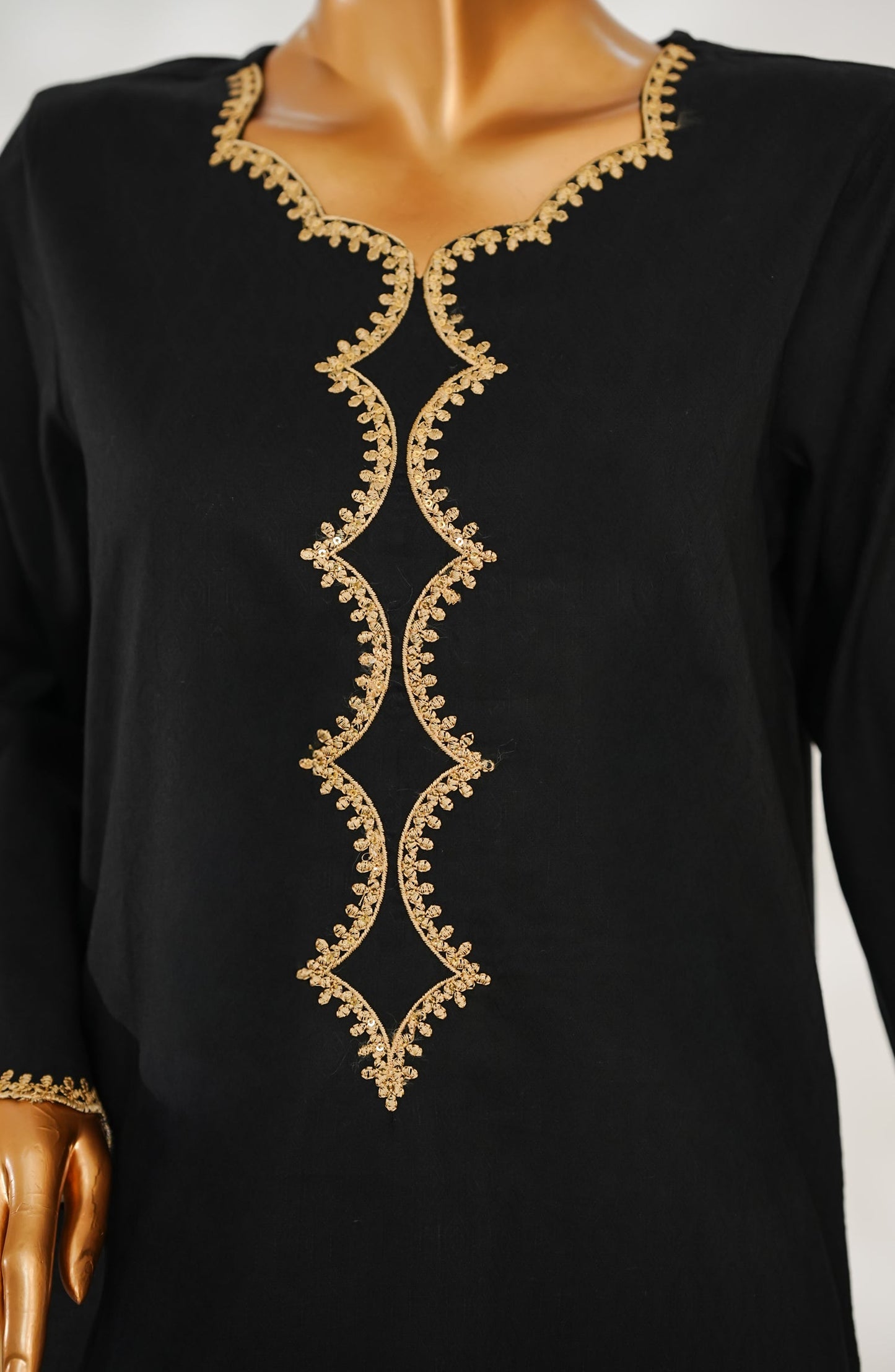 Zaira Royal by Amna Khadija Embroidered Cotton Jacquard Stitched 2 Piece Suit - ZR-05 - AM25ZAIRA - Black - Winter Collection