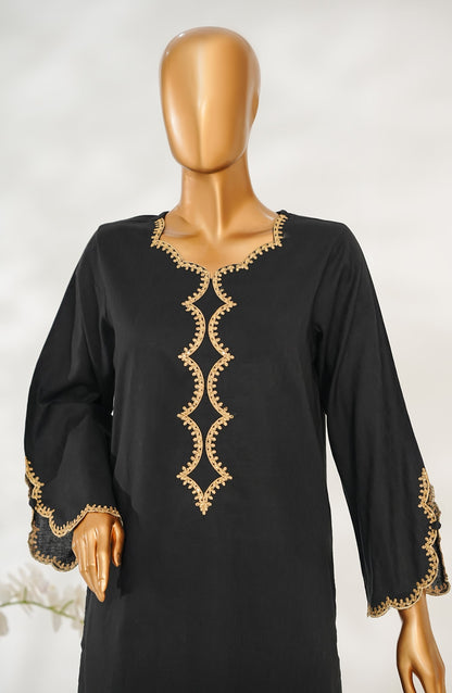 Zaira Royal by Amna Khadija Embroidered Cotton Jacquard Stitched 2 Piece Suit - ZR-05 - AM25ZAIRA - Black - Winter Collection