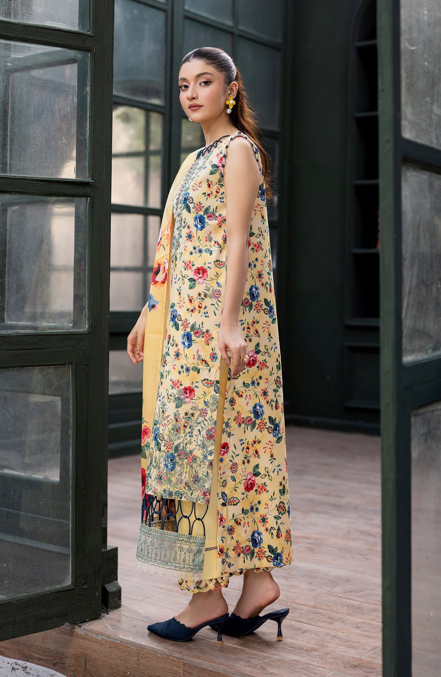 Zeal by Sanam Saeed Embroidered Lawn Unstitched 3 Piece Suit - D-06 - SS26ZL - Yellow - Summer Collection