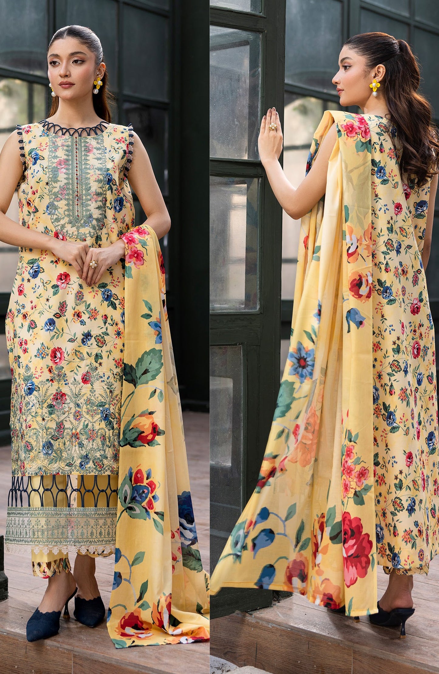 Zeal by Sanam Saeed Embroidered Lawn Unstitched 3 Piece Suit - D-06 - SS26ZL - Yellow - Summer Collection