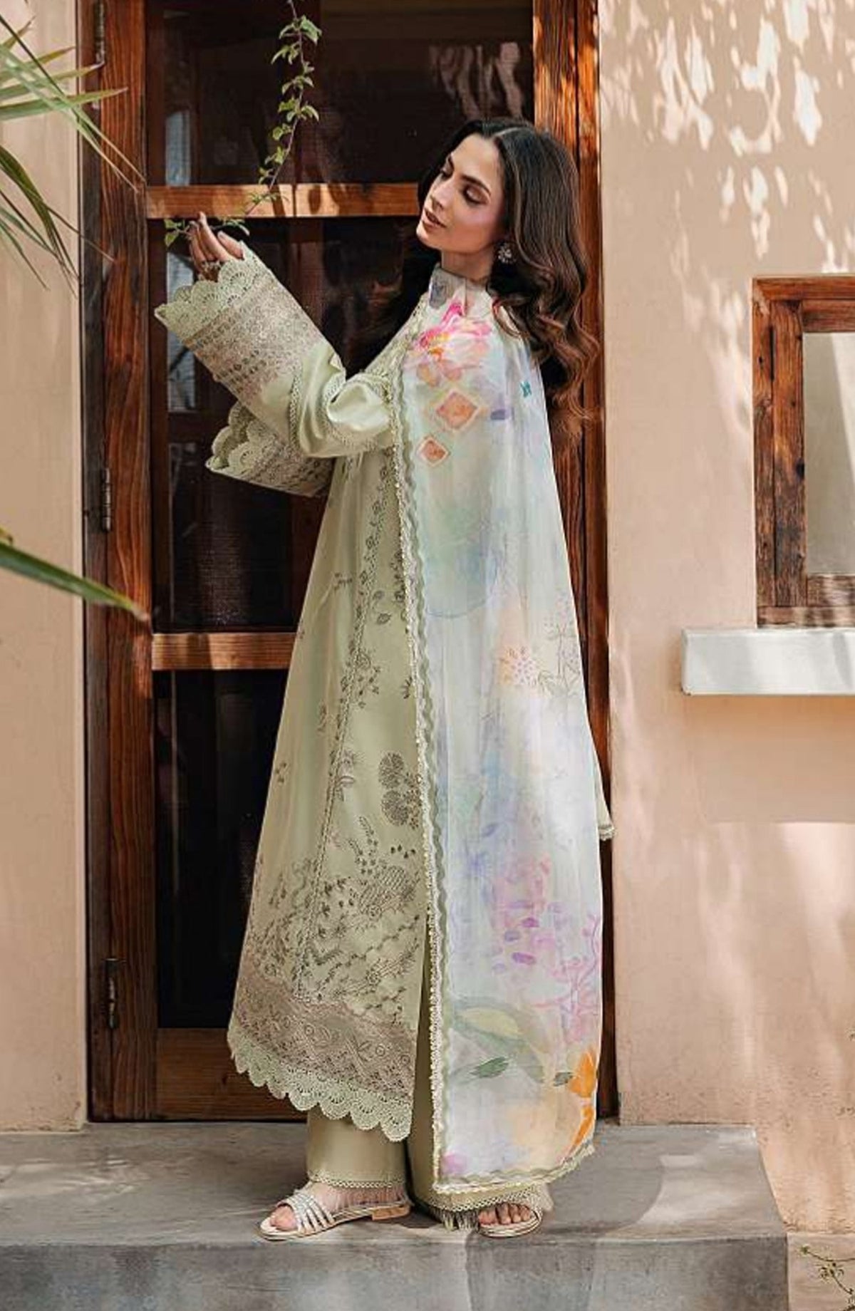 Zync by Florent Embroidered Lawn Unstitched 3 Piece Suit - FZ-2A - FL26FCZ - Green - Summer Collection