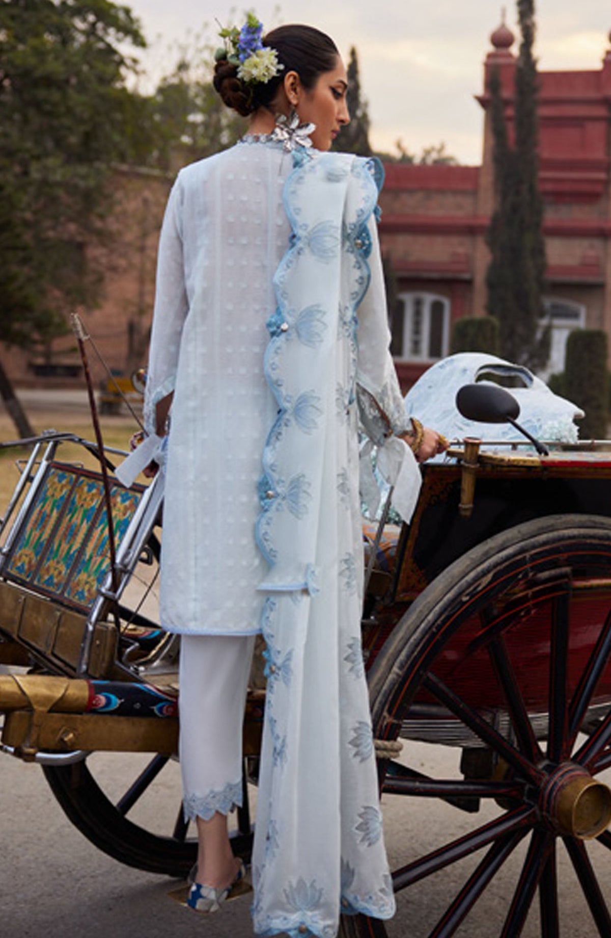 Elan Embroidered Lawn Unstitched 3 Piece Suit - D-05 B - EL25ULL - Blue - Summer Collection