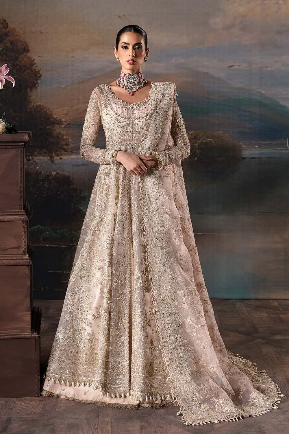 Afrozeh Brides Clara 582 | Luxury Hand Embellished Wedding Maxi  2026 - TC-1369