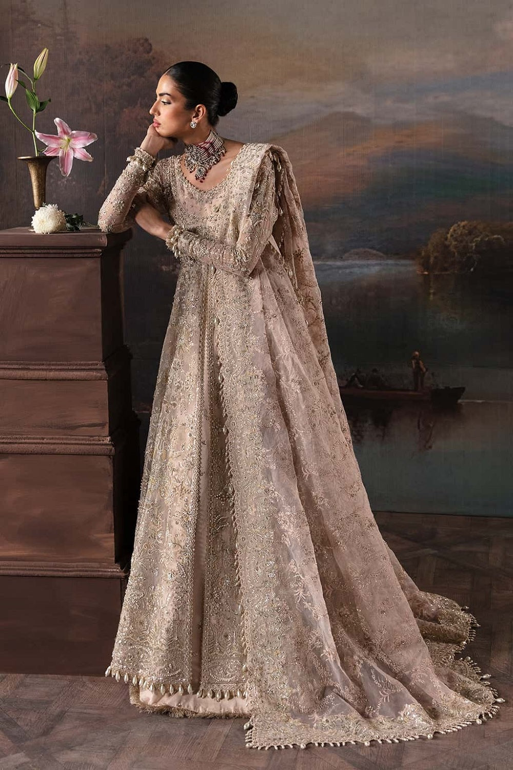 Afrozeh Brides Clara 582 | Luxury Hand Embellished Wedding Maxi  2026 - TC-1369
