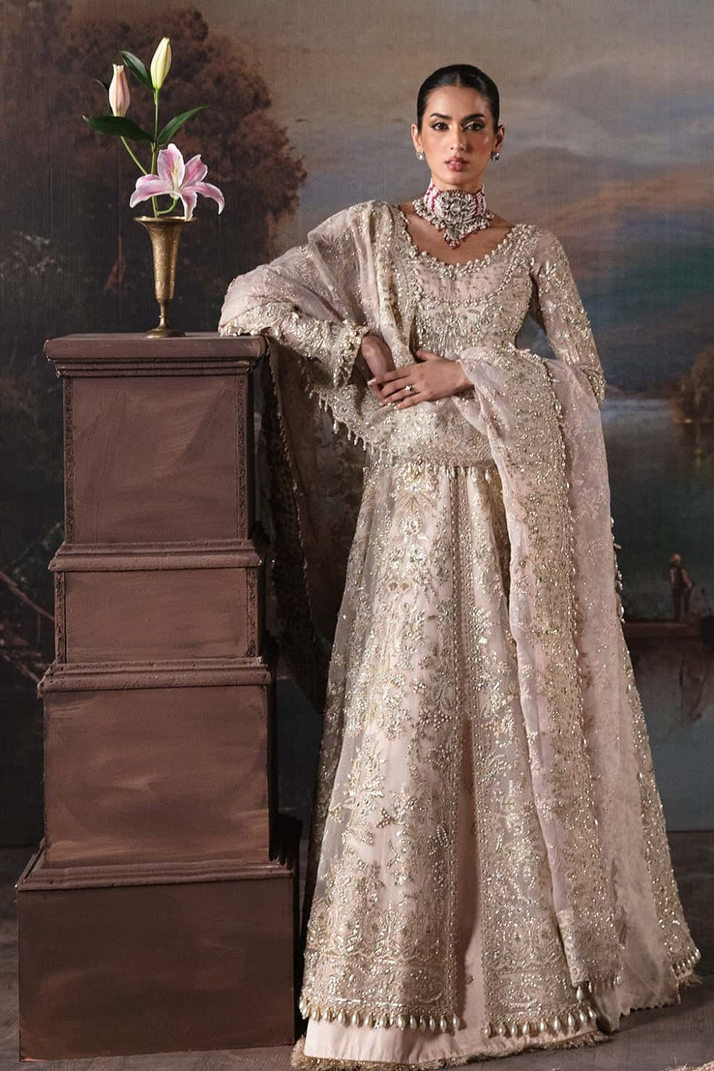 Afrozeh Brides Clara 582 | Luxury Hand Embellished Wedding Maxi  2026 - TC-1369