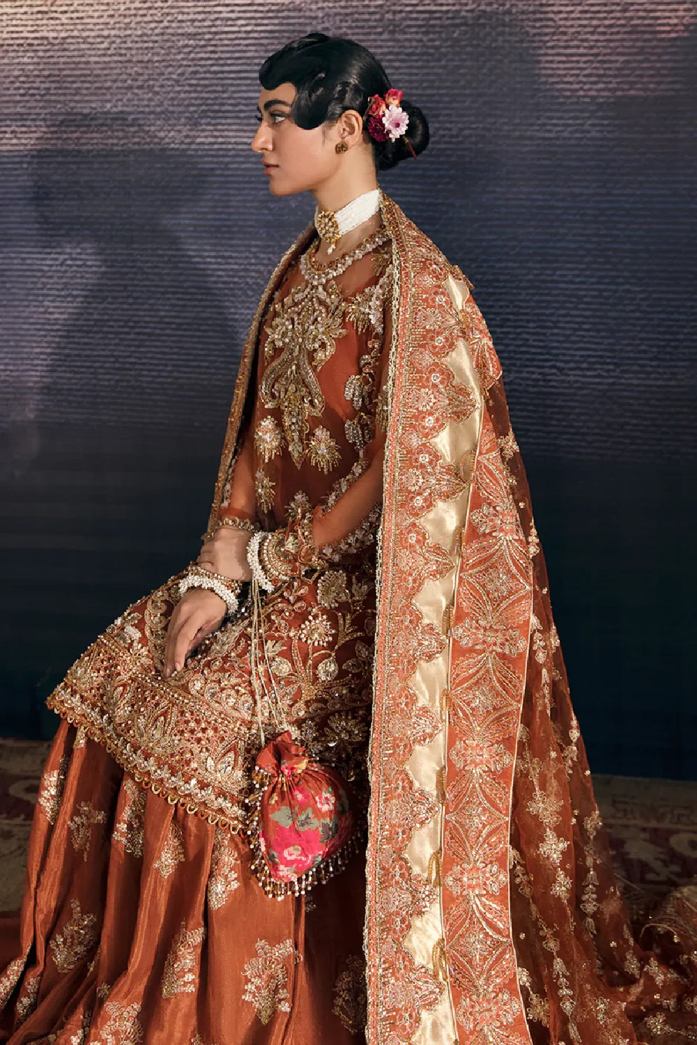 Afrozeh Rangreza Embroidered Bridal Collection - TC-1449
