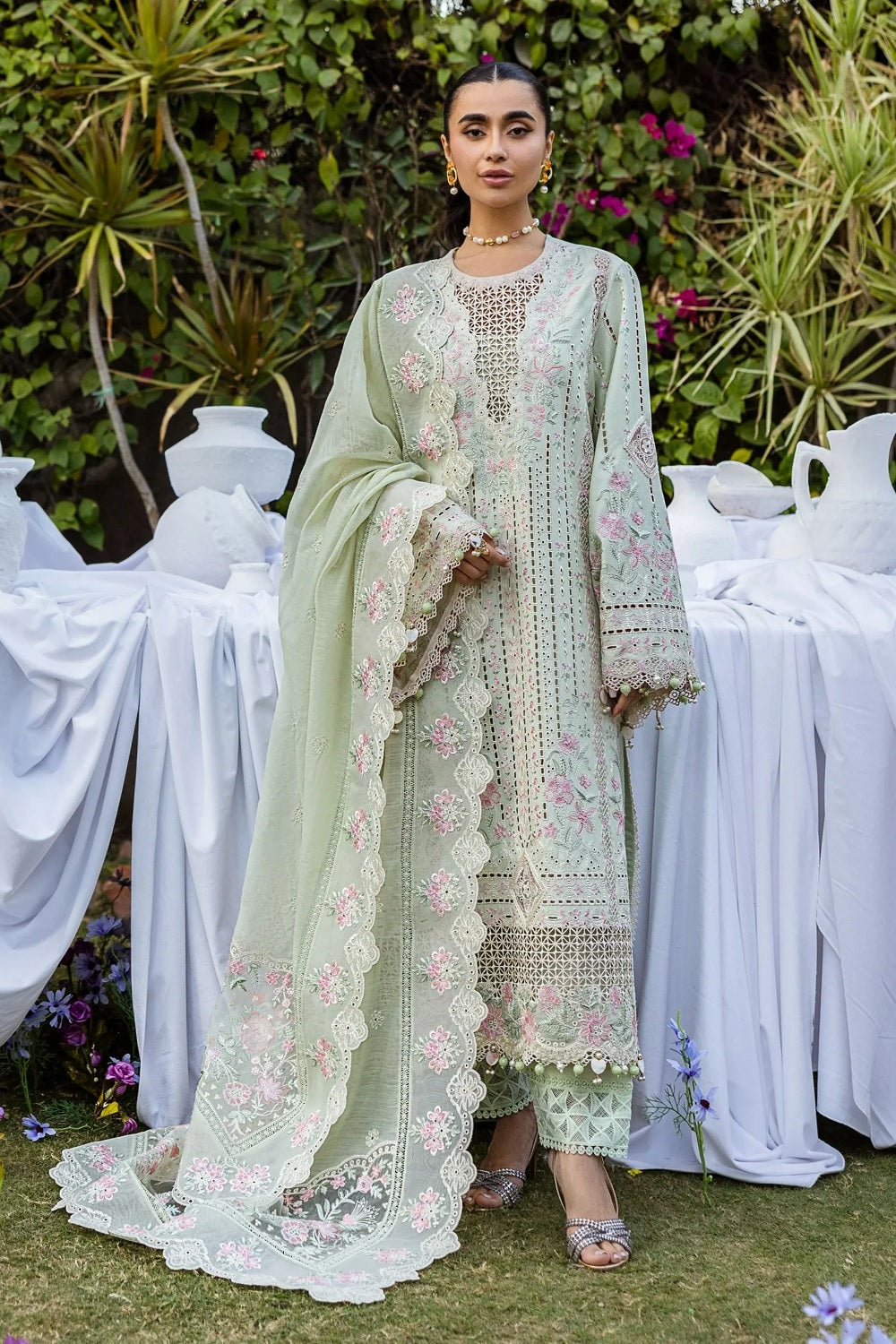 Akbar Aslam Luxury Lawn Edit'26 Alessandra - D#157 - Marais - TC-1603
