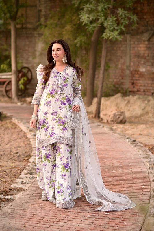 Aneelas Luxury Printed Embroidered Lawn - TC-1570