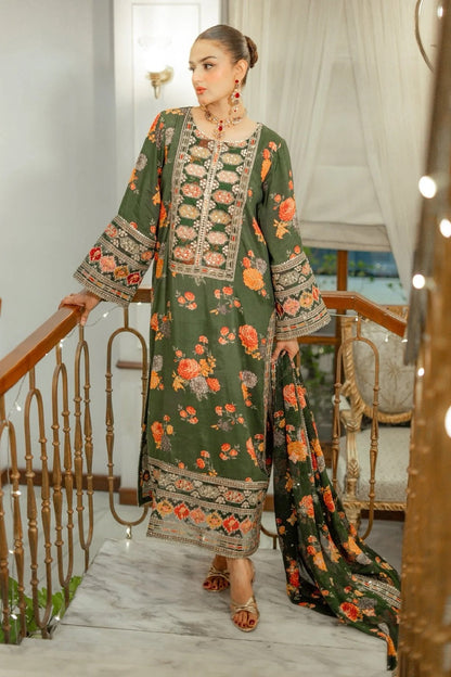 ANEELA’s Silk Green – LUX15 | Luxury Silk Collection 2025 - TC-1404