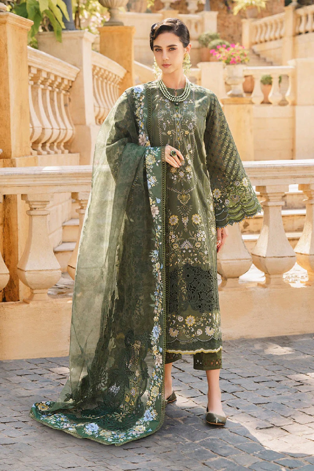 Baroque Luxury Embroidered Lawn BQ24SL D-10 - TC-1614
