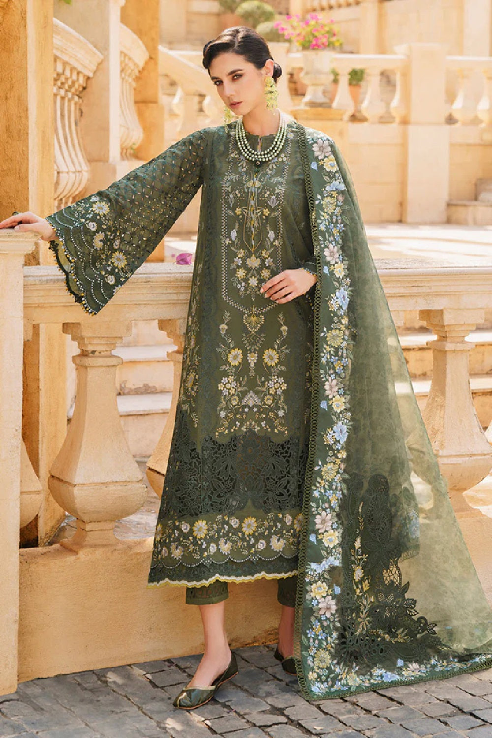 Baroque Luxury Embroidered Lawn BQ24SL D-10 - TC-1614