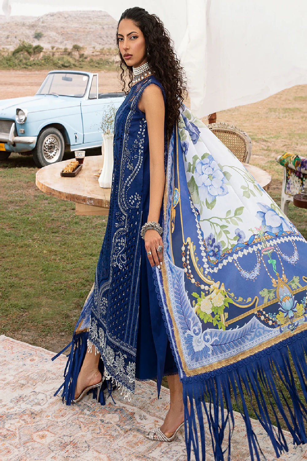 Mem Saab By Bin Ilyas Luxury Embroidered Lawn Edition'25 714-B - TC-1146