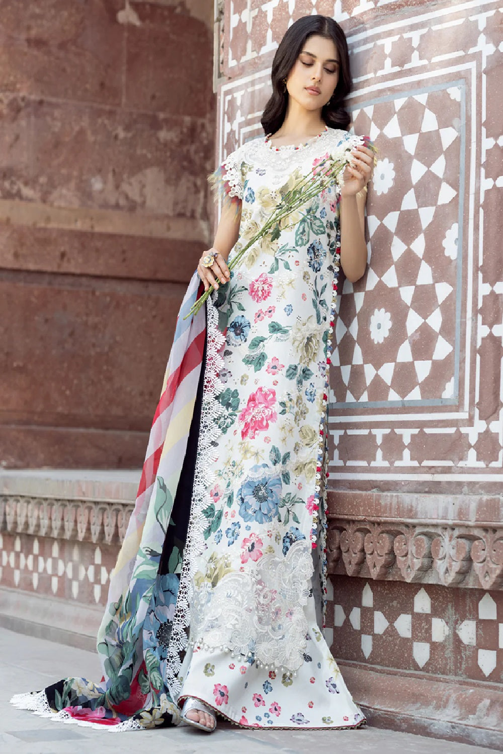 Bin Ilyas 2081 - A - Printed Embroidered Lawn Edit'26 - TC-1566