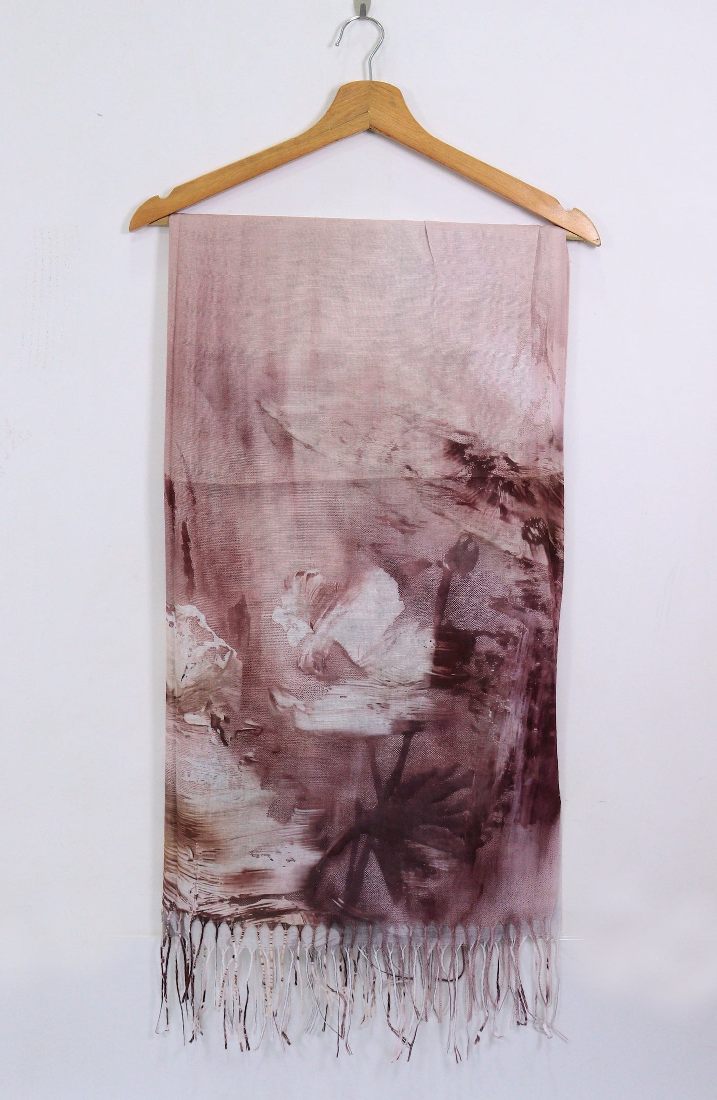 Amna Khadija Premium Twill Jacquard Stole - Design-04 - AM25OLT - Light Maroon - Summer Collection