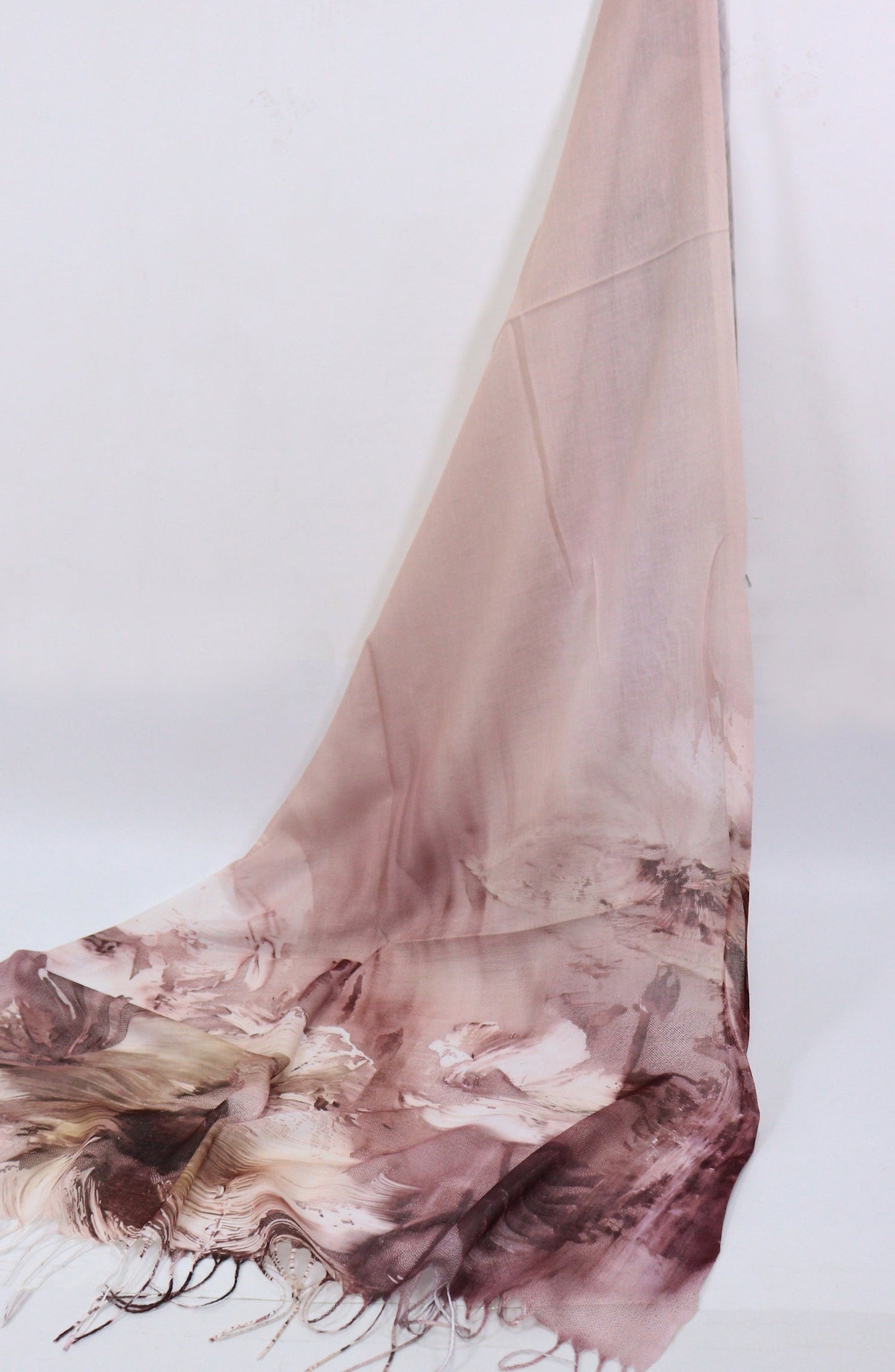 Amna Khadija Premium Twill Jacquard Stole - Design-04 - AM25OLT - Light Maroon - Summer Collection