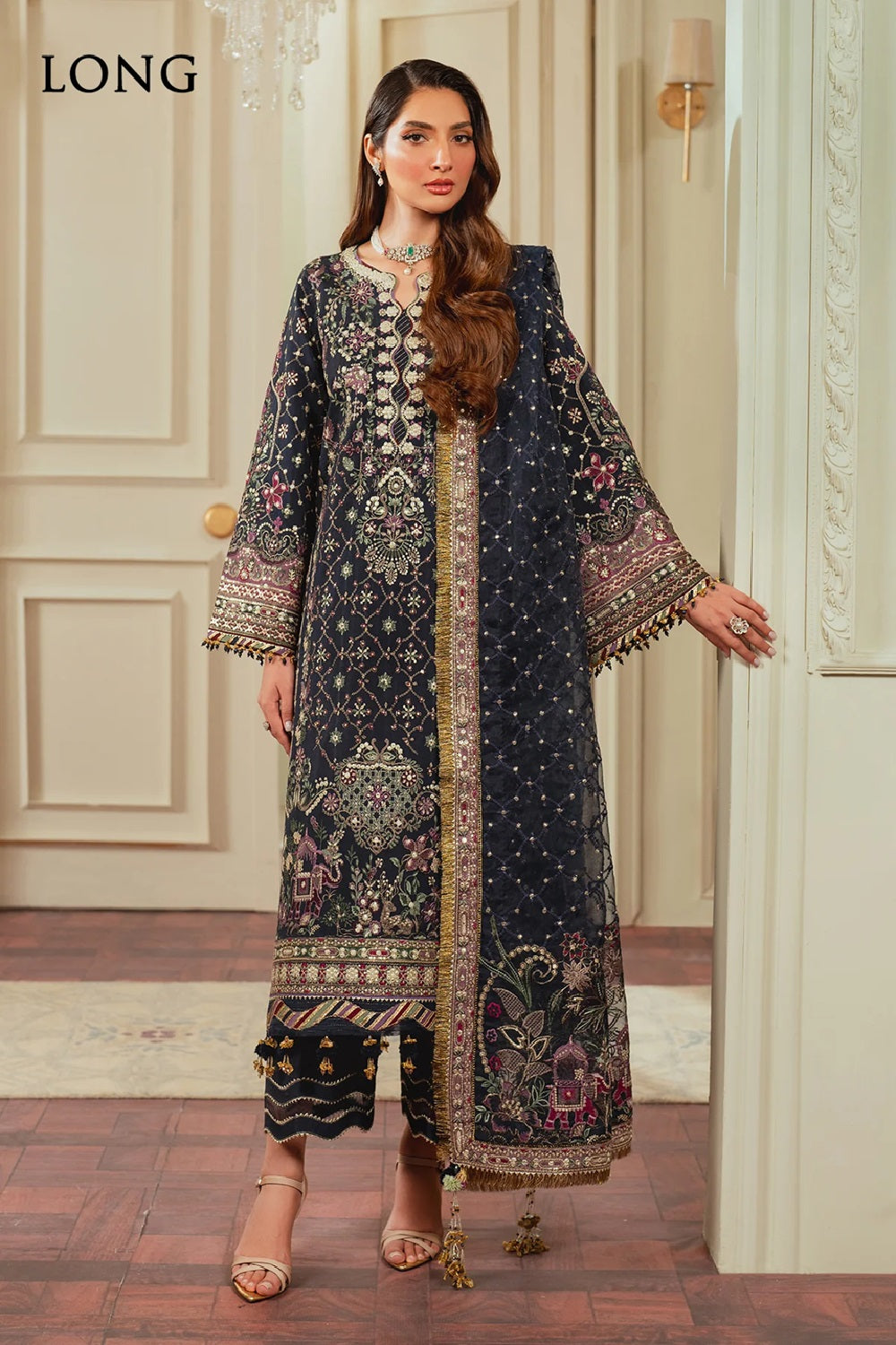 Baroque Chantelle Embroidered Formal Chiffon'25 - CH13-07 - TC-1289